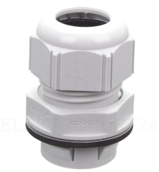 Dławnica kablowa poliamidowa M25 IP68 SKINTOP CLICK 25 jasnoszara 53112688