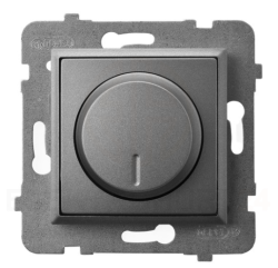 ARIA Ściemniacz uniwersalny do obciążenia żarowego, halogenowego oraz LED szary mat ŁP-8UL2/m/70