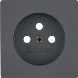Płytka czołowa do gniazda z uziemieniem antracyt aksamit lakierowany Q.1/Q.3 3965766076