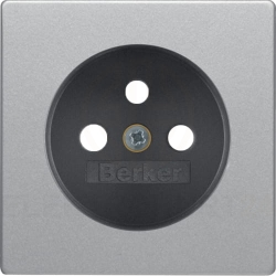 Płytka czołowa do gniazda z uziemieniem alu aksamit lakierowany Q.1/Q.3 3965766074