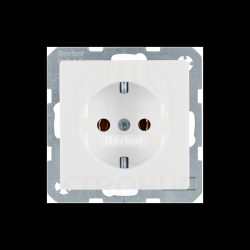 Gniazdo pojedyncze SCHUKO śnieżnobiały aksamit Q.1 47436089