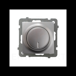 AS Ściemniacz przyciskowo-obrotowy /żarowy i halogenowy/ srebro ŁP-8G/m/18