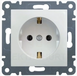 Q1 Gniazdo SCHUKO z podwyższoną ochroną styków śnieżnobiały aksamit 47236089