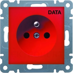 Lumina Gniazdo pojedyncze z/u 16A /DATA/ czerwone WL1029
