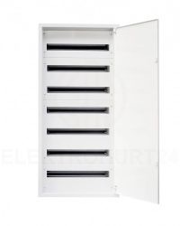 Rozdzielnica modułowa 7x24 natynkowa IP40 zamek RAL9003 reg ramka z drzwiami A-RZ54