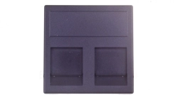 Simon Connect Plytka K45 gniazda teleinformatycznego podwójnego 2xRJ płaska z przesłoną czarny KB76/14