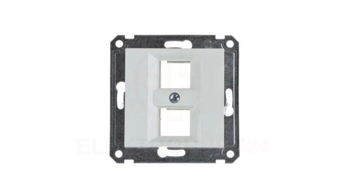 LUMINA2 Płytka podwójna Keystone Jack biała WL2320