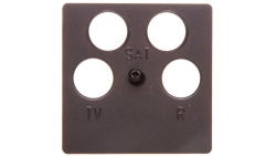 K.1 Płytka centralna do gniazda antenowego 4-wyjściowego antracyt B.1/B.3/B.7 Glas 14841606