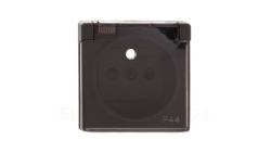 Simon 82 Pokrywa bryzgoszczelna gniazda z/u IP44 z klapką dymną grafit 82068KD-38