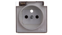 Simon 82 Pokrywa bryzgoszczelna gniazda z/u IP44 z klapką dymną biała 82068KD-30