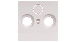 Merten System M Płytka centralna podwójna/potrójna gniazda antenowego TV/SAT biel polarna MTN296719