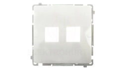 Simon Basic Pokrywa gniazda teleinformatycznego podwójnego 2x RJ Keystone płaska biała BMPT/11
