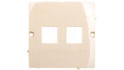 Simon Basic Pokrywa gniazda teleinformatycznego podwójnego 2xRJ Keystone płaska beżowa BMGK1P/12