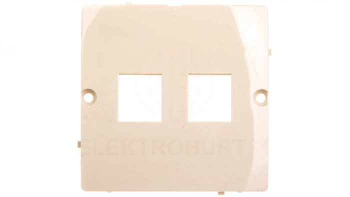 Simon Basic Pokrywa gniazda teleinformatycznego podwójnego 2xRJ Keystone płaska beżowa BMGK1P/12