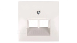 Berker/B.Kwadrat Element centralny gniazda przyłączeniowego 2xUAE śnieżnobiały 5314098989