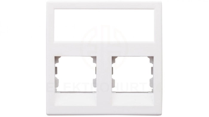 Simon Connect Płytka K45 gniazda teleinformatycznego podwójnego 2xRJ płaska czysta biel KB076/9