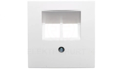 Berker B1/B3/B7 Płytka czołowa podwójna do gniazda przyłączeniowego UAE biała 14091909
