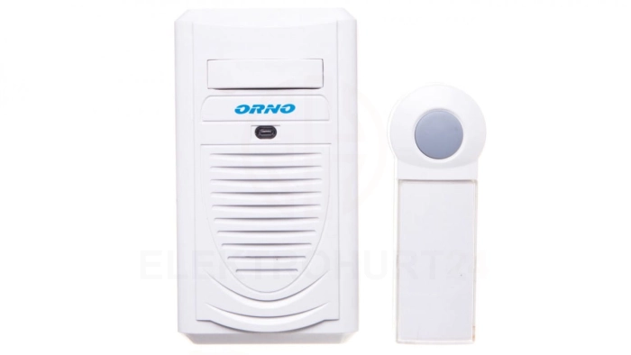 Dzwonek bezprzewodowy DISCO DC 230V z learning system biały OR-DB-KH-123