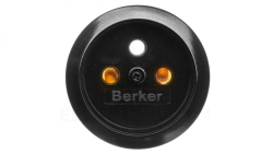 1930/Glas Płytka czołowa gniazda z/u z przesłonami czarny 39657901