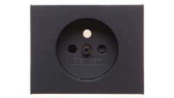 K.1 Płytka czołowa gniazda z/u z przesłonami antracyt mat lakierowany 3965757006
