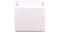 Simon 54 Pokrywa gniazda do wersji IP44 z przesłonami z klapką biała DGZ1BUZP/11