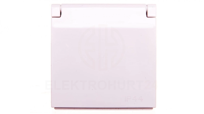 Simon 54 Pokrywa gniazda do wersji IP44 z przesłonami z klapką biała DGZ1BUZP/11