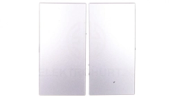 Simon 54 Klawisz podwójny do łaczników/przycików srebrny matowy DKW5/43