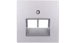 Berker B1/B5/B7 GLAS Plakietka do gniazda teleinformatycznego UAE /RJ11, RJ45/ aluminium 14091404
