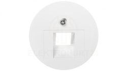 Berker/R.1/R.3 Płytka czołowa do gniazda teleinformatycznego pojedynczego RJ11/RJ12/RJ45 biała 14072089