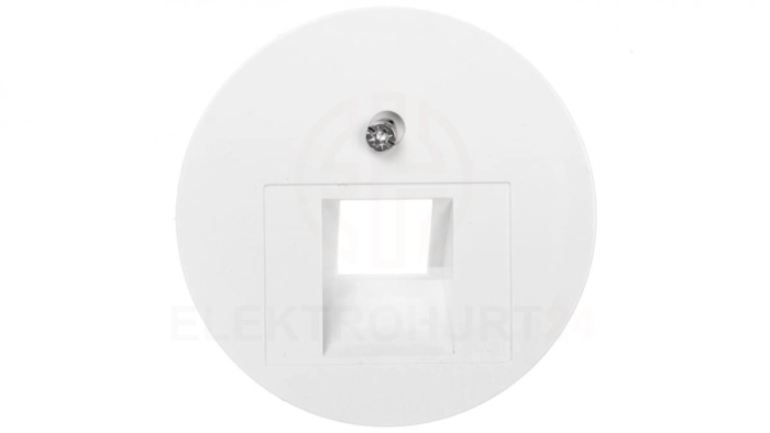 Berker/R.1/R.3 Płytka czołowa do gniazda teleinformatycznego pojedynczego RJ11/RJ12/RJ45 biała 14072089
