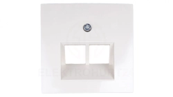 Berker/B.Kwadrat Element centralny gniazda przyłączeniowego 2xUAE kremowy 5314098982