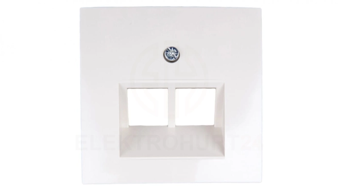 Berker/B.Kwadrat Element centralny gniazda przyłączeniowego 2xUAE kremowy 5314098982