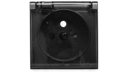 Simon 54 Pokrywa gniazda do wersji IP44 z przesłonami z klapką transparentną antracyt DGZ1BUZP/48A