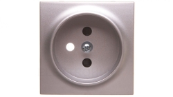 Simon 54 Pokrywa gniazda pojedynczego z przesłonami srebrny mat DGZ1ZP/43