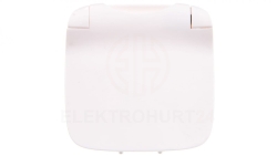 VALENA ALLURE Plakietka gniazda pojedynczego 2p+z z klapką biały 754865