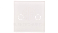 TouchMe Mały panel szklany, łącznik podwójny, biały TM531W