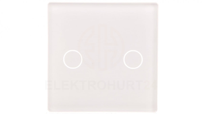TouchMe Mały panel szklany, łącznik podwójny, biały TM531W