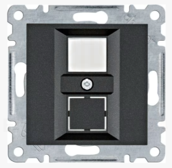 Lumina Płytka podwójna Keystone Jack czarny WL2323