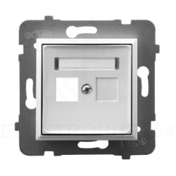 ARIA Obudowa gniazda pojedynczego typu Keystone prosta szary mat GPK-1U/p/70