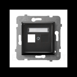 ARIA Obudowa gniazda pojedynczego typu Keystone prosta czarny metalik GPK-1U/p/33