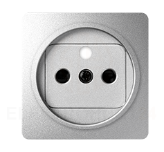 Simon 82 Pokrywa gniazda pojedynczego z uziemieniem z przesłonami aluminium 82068-93