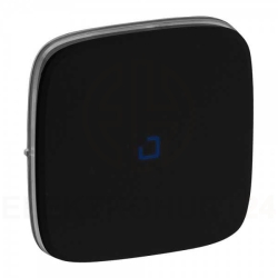 VALENA ALLURE Klawisz łącznika : jednobiegunowego lub schodowego z podświetleniem czarny 755088