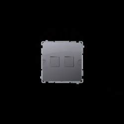 Simon Basic Pokrywa gniazda teleinformatycznego srebrny mat BMPT/43