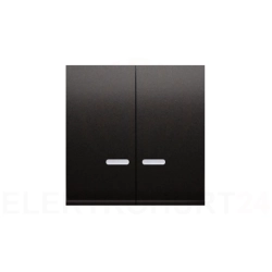 Simon 54 Klawisz podwójny z oczkiem do łączników/przycisków podświetlanych antracyt DKW5L/4