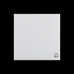 Q.1 Klawisz z nadrukiem symbolu /dzwonek/ śnieżnobiały, aksamit 16206059