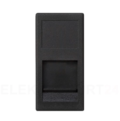 Simon Connect Płytka K45 gniazda teleinformatycznego pojedynczego RJ z przesłoną czarny KA76/14