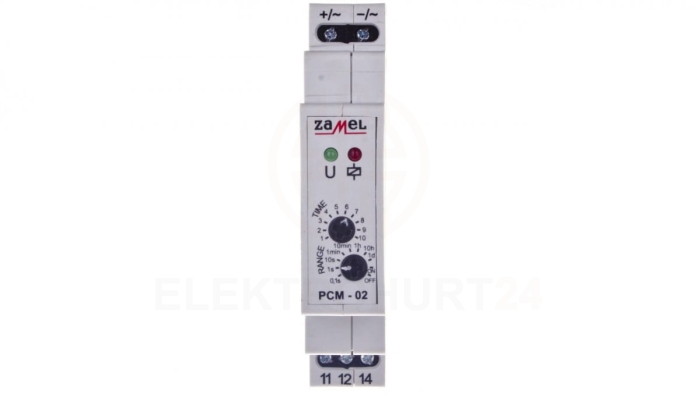 Przekaźnik czasowy 1P 16A 0,1sek-10dni 24V AC/DC PCM-02/24V EXT10000076