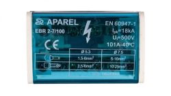 Blok listew rozdzielczych 2-biegunowy 100A EBR 2-7/100 R33RA-02020100101