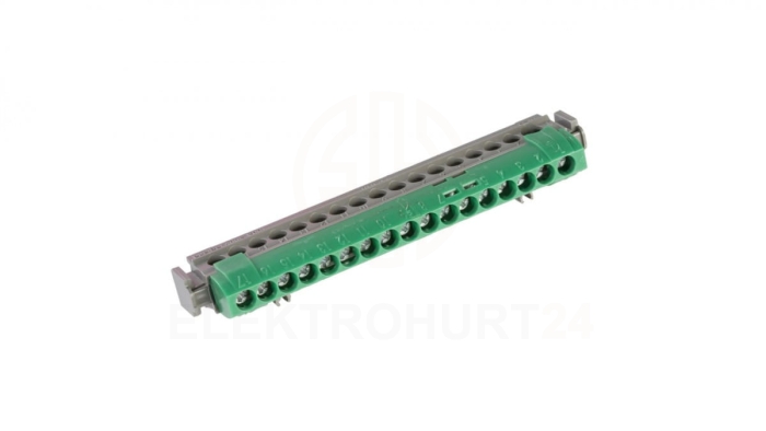 Listwa przyłączeniowa 17-otworów zielona IP2xZ17 004835