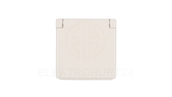 Simon 82 Pokrywa bryzgoszczelna gniazda z/u IP44 z klapką pełną biała 82068K-30